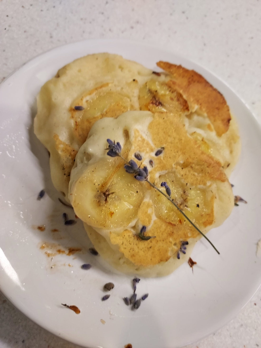 Banana Lavender Pancakes